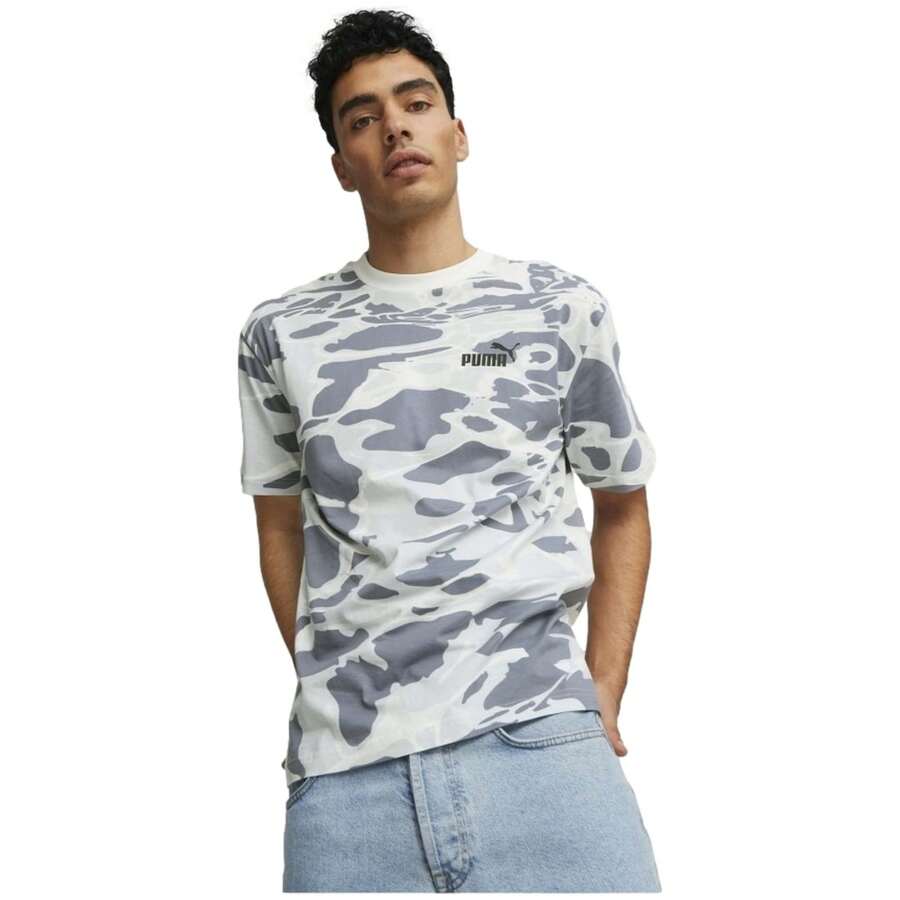 Puma Camiseta De Manga Corta Summer Splash AOP para Hombre en color Gris ✅ Entrega 24/72h a España (península) - Gris - Ver 1