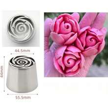 1pc Oversize Stainless Steel Cake Icing Cream Nozzle Cake Marshmallow Bouquet DIY Kitchen Baking Tools - Silver - View 10