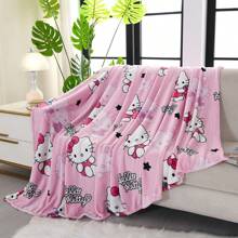 Sanrio Kitty, Sanrio Milk Flannel Cartoon Gift Blanket Air Conditioning Office Car Nap Blanket, Suitable For Picnic, Camping, Lunch Break, Home [Authorized]
