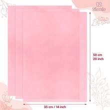 12 tờ giấy lụa màu hồng, giấy gói quà nhiều màu sắc phù hợp cho nhiều dịp khác nhau - Hồng - Xem 4