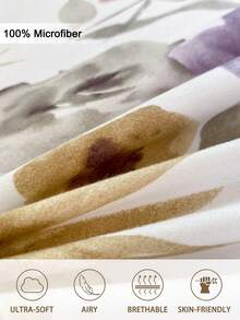 3pcs Floral Pattern Duvet Cover Set, Made Of Super Soft & Breathable Premium Microfiber Fabric, Suitable For All Seasons, Machine Washable, Non-Fading, Non-Pilling, Anti-Shrink, Anti-Wrinkle, Fashionable Bohemian/Farmhouse/Modern Minimalist Bedroom Decor, Easy Care, Fits Twin/Full/Queen/King Size Beds, Ideal For Home, Dorm, Apartment, Hotel, Vacation Rental, And Gift-Giving. - Multicolor - View 5