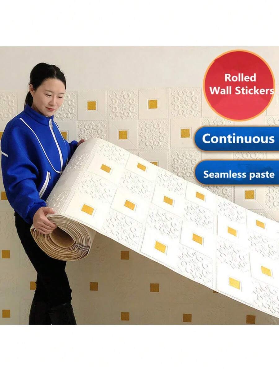 Self-Adhesive Panels Wallpaper 3D Wall Stickers Tile Modern Home Decor Decoration For Bedroom Living Room Kitchen TV Backdro