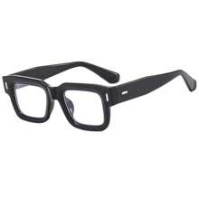 1pc Men Thick Frame Retro Rectangular Glasses, Classic University Style For Selfie, Computer, Gaming Back To School Fashionable Preppy School Look