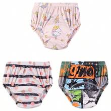 5 PIEZAS Pantalones de pañal para bebé suaves y cómodos, pantalones de entrenamiento para niños pequeños, pañales lavables y reutilizables, pantalones de pañal para recién nacidos, pantalones de entrenamiento para ir al baño del bebé, perfectos para baby shower y el mejor regalo para bebé - Estampado digital - Multicolor - Ver 71