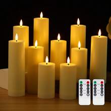12pcs Candle Set + New Fake Candles + Electronic Flameless Candle Lights + ABS Material + Remote Control High-End Candle Lights + Suitable For Romantic Atmosphere, Birthday Romance, Wedding Creative Timed Candles (Batteries Not Included)