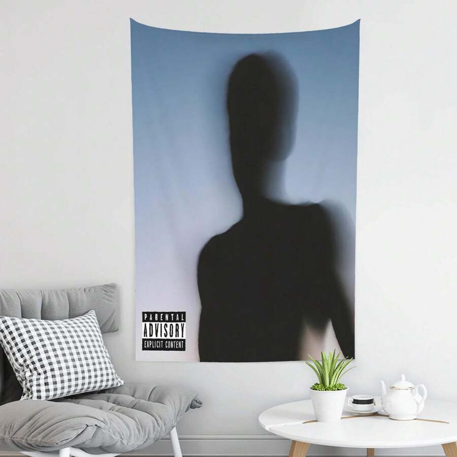 Daniel Caesar Anime Tapestry Flag Wall Art Wall Hanging Decor For Bedroom Living Room Wall Decor For Men And Women40x60 In - Black - View 1