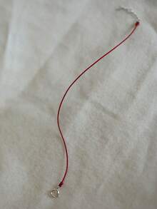 BALMORA 1 pieza Cadena de estilo vintage de plata esterlina 925 con cadena roja minimalista elegante para uso diario de mujeres, regalo de joyería de amistad