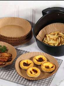 200/100 قطعة ورق بطانة قابل للتخلص منه لطباخ الهواء بقطر 6.3 بوصة/8 بوصة، أوراق بطانة دائرية لسلة طباخ الهواء، أوعية ورقية للصينية الخبز، أدوات الفرن، أدوات الطبخ، أدوات المطبخ، اكسسوارات المطبخ