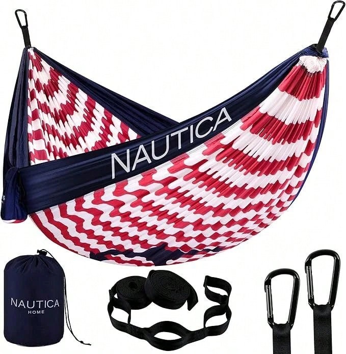 Nautica Full Comfort Double Hammock - Sugar Swizzle/Maritime Blue/Admiral Red - View 1