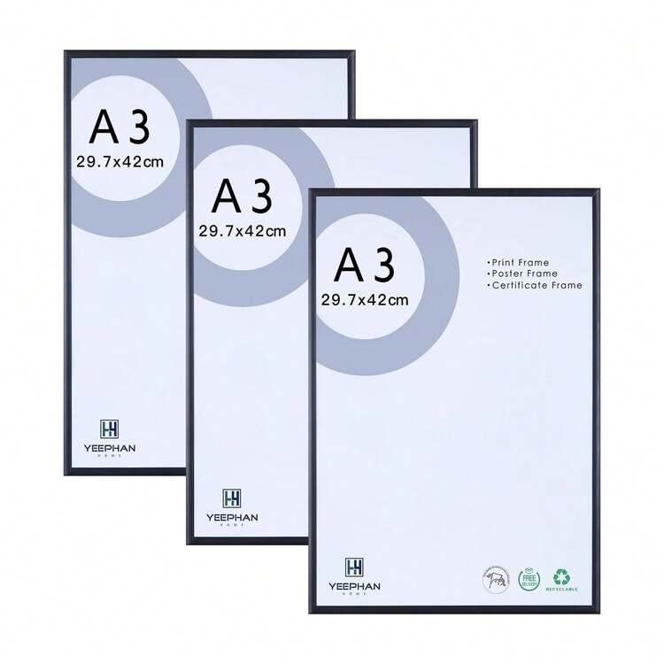 2/3/4pcs, Metal Picture Frame, Aluminum Alloy Black Simple Photo Frame, A2 Extra-Large Frame,Certificate Frame, Wall Gallery Collage Picture Frame For Wall Mounting And Desktop Display - 彩色 - 查看 11