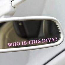 The English Letters "Who Is This Diva" Are Car Stickers, Beautiful Stickers, Car Decoration Stickers, Home Decoration Stickers, Party Decoration Stickers, Cute And Beautiful Car Stickers, Suitable For Most Cars And Car Parts - one-size - View 8