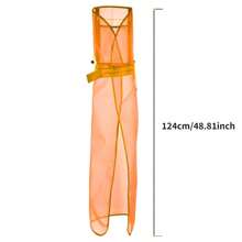 Atmungsaktive Mesh-Rasenmäher-Schürze mit Taschen - 124 cm Länge volle Abdeckung Arbeitskleidung für Gärtnerei, Trimmen & Landschaftsgestaltung, Grün/Orange/Blau