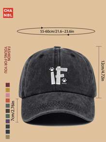 1 Stück lustiger Baseball Cap mit "IF"-Aufdruck, Hundepfoten-Motiv und "Life Is OK"-Grafik, schwarze Papa-Trucker-Mütze, atmungsaktiv und komfortabel in Unifarbe, Retro-Softtopmit gebogenem Schirm, unisex, Vatertagskappe, verstellbare Größe, vielseitig einsetzbare Persönlichkeit, lässiger Outdoor-Zubehör für Fahrrad, Sport und Party, einzigartiges Geschenkidee für Familie und Freunde