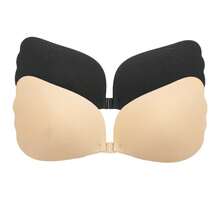 ideaCCSZ حمالة صدر لاصقة بدون ظهر للنساء، من نوع قطعة واحدة، حمالة صدر رافعة للصدر غير مرئية، مناسبة للبكيني وفساتين السهرة بدون أشرطة للأحجام الكبيرة C D E F، حمالات صدر صيفية بدون أشرطة ملابس داخلية نسائية، حمالة صدر لاصقة - متعدد الألوان - مشاهدة 7