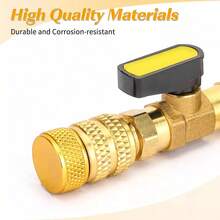 Valve Core Remover Installer Tool And HVAC Service Wrench Set With Hex Bit Adapters, R410A Adapter 5/16 Female 1/4 Male Flare, 3/8'' To 1/4'', 5/16'' X 1/4'' Refrigeration Service Wrench, 10pcs Valve Core