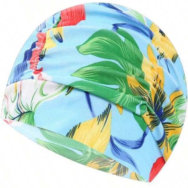 Colorful Pleated Nylon Cloth Swim Cap Large Swimming Cap Hot Spring Bathing Caps For Adult Men Women Long Hairsofa Cushion Anti Slip