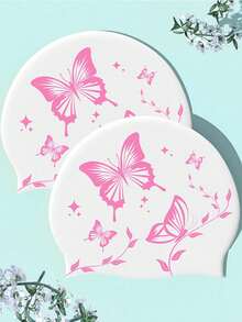 1pc Women Waterproof Non-Slip Large Size Swimming Cap, Suitable For Long Hair Adults, Swimming Equipment - Multicolor - View 4