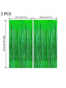 4 包铝箔窗帘背景银色金属丝箔流苏窗帘照片亭道具适用于生日婚礼订婚育儿室装饰婴儿洗礼单身派对圣诞节节日庆祝派对装饰、母亲节毕业季装饰、生日、单身派对、准新郎派对装饰 - 4 包 - 銀色 - 查看 24