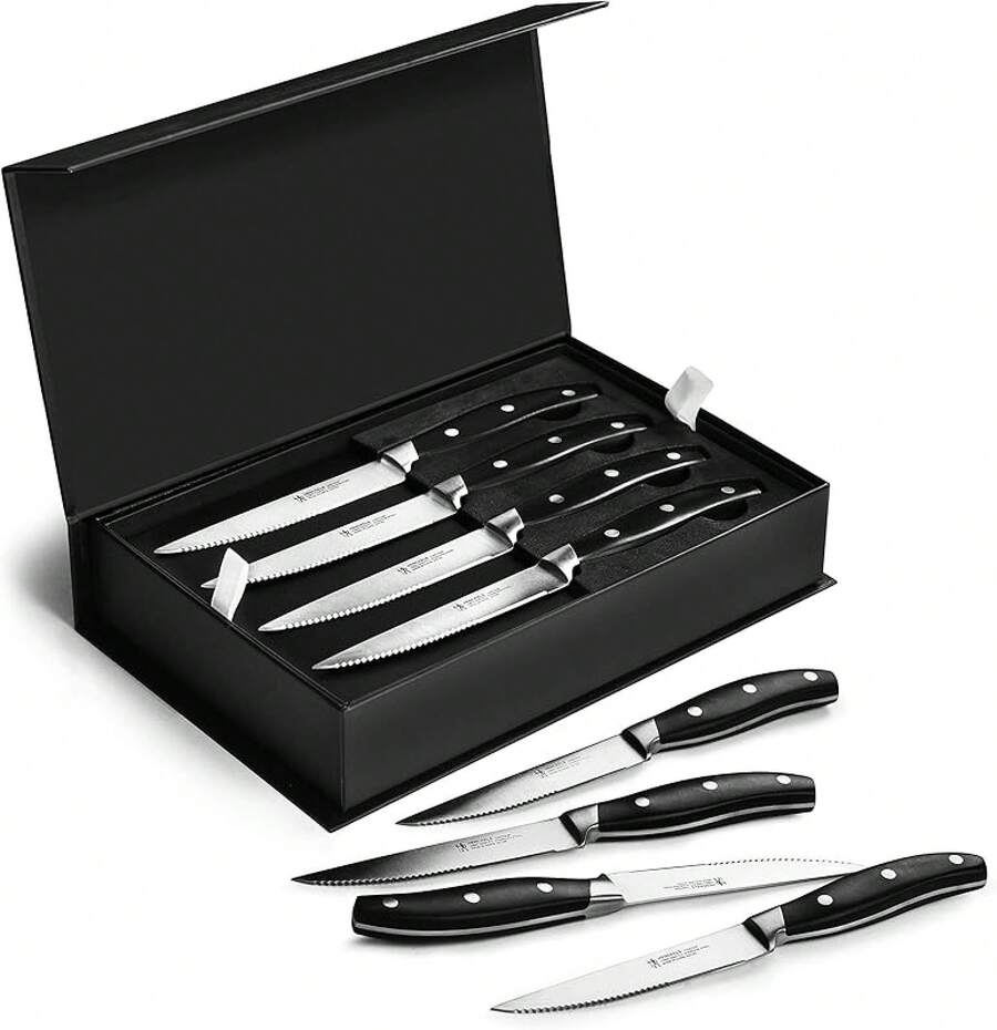 Henckels Forged Contour 8-Pc Steak Knife Set - Black - Black - View 1