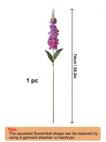 2pcs Snapdragon Artificial Flowers Pink Delphinium Artificial Silk Flowers Long Stem Hyacinths Fake Flowers For Wedding Home Outdoor Party Floral Arrangement Centerpiece Table Decorations - Purple - View 2