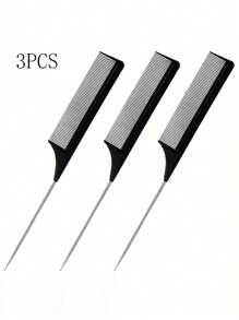 3pcs/1pc Black Pointed Tail Comb, A Steel Pin-Shaped Protruding Hair Dye Comb - Hair Salon Designed Hair Comb With Haircut Partitioning And Pointed Tail Design, Suitable For Normal Hair,Back To School,Travel Holiday Essentials,Hair Accessories For Women,Brush,Hair Brushes,Edge Brush,Brush Hair,Hair Comb,Comb Hair,Detangling Brush,Ball Brush,Mini Hair Brush,Hair Brush Set,Wooden Comb,Hair Brush, Brush, Comb, Slick Back Brush, Hairbrush, Edge Brush, Brush Hair, Hair Comb, Hair Brush Set, Comb Hair, Mini Hair Brush, Detangling Brush, Hair Brushes,Hair, Accessories, Hair Products, Hair Tools, Hair Stuff, Hair Care, Curly Hair Brush, Barber, Barber Accessories, Hairdressing Equipment,Travel Essentials,Travel Essential,Hairstyle,Hairdressing