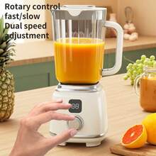 1pc Digital Knob Juicer, Wireless Fruit & Vegetable Juicer, Compact & Easy To Store, Versatile For Soft & Hard Produce, 1500mAh Battery Capacity, Can Juice Various Fruits & Vegetables, 1-Machine Multi-Function Quick Juice Extraction, 600ml Capacity, 390W Copper Motor 5C Power, 304 Stainless Steel, Precision 10-Blade, 40-60s 2 Time Settings, Suitable For Juicing Dragon Fruit, Orange, Watermelon, Pear, Mango Pear, Ginger, Celery, Strawberry Milkshake - Multicolor - View 10