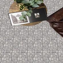 10 Peças Adesivos de Azulejo Cerâmico Autoadesivo Fosco de PVC, Papel de Parede com Estampa de Pedra Cinza, Adesivo de Parede e Piso para Decoração de Casa, Cozinha, Sala de Estar, Banheiro, Quarto, Acessórios de Cozinha, Itens de Cozinha, Decoração de Cozinha, Azulejos de Piso, Piso