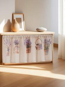 1 pieza Cortina divisoria impresa en lino minimalista y fresca - cactus - Ver 5