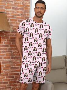 Set di abiti da uomo personalizzati con grafica personalizzata di animali domestici/personaggi/ritratti, ideale come regalo per feste/amicizia - Multicolore - Visualizzare 4