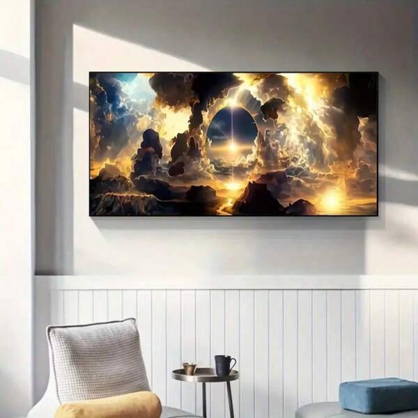 1 Set Adult Large DIY Diamond Painting Kit, Landscape With Halo Design, Suitable For Beginner Adults, Great For Home Decor And Holiday Gifts, 4 Sizes