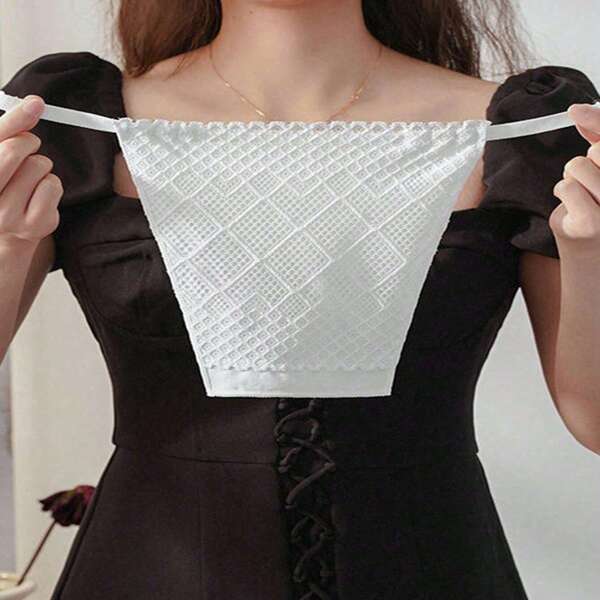 1 Stück 21cm farbiger abnehmbarer Spitzen-BH, aus gewebtem Polyester gefertigt, halbtransparent gepolstert, abnehmbare und waschbare gepolsterte Push-Up Cups, geeignet für Damen Wäsche und Dessous Accessoires