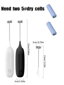 Milk Frother, Powerful Handheld Milk Frother, Mini Milk Foamer,Coffee Stirrer, Stainless Steel Drink Mixer For Coffee, Lattes, Cappuccino,Matcha,Hot Chocolate, Portable Foam Maker,Electric Wireless Blender Mini Coffee Maker - Multicolor - View 8