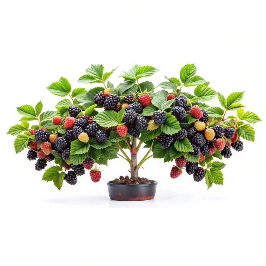Blackberry Bonsai Plant For Growing - 1 Year Seedling, Catawba Grapes - No Pot Included - Ready To Plant (1 Seedling)