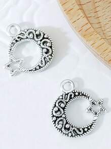 18 peças, pingente de estrela e lua em liga metálica de 17,5 mm. Não desbota facilmente, não causa alergias nem oxidação. Adequado para brincos, colares, pulseiras, tiaras e grampos de cabelo. Pingentes para capas de celular, decorações para chaveiros. Acessórios "faça você mesmo". Crie suas próprias joias com pingentes exclusivos. Chaveiros, amuletos e peças decorativas. Acessórios para joias com pingentes "faça você mesmo". Suprimentos para fabricação de joias. Artesanato com pingentes para pulseiras e presentes do dia a dia. Volta às aulas.