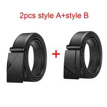 1-10 件男士精英商务休闲腰带，商务男士 PU 腰带，时尚纹理配饰，送礼的理想之选 - 黑色 - 查看 14