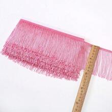 4 Inches Polyester Fringe Trim Lace Tassel Fringe Trimming For Latin Dress Stage Clothes Lamp Shade Decoration DIY