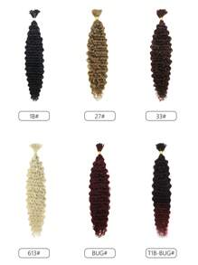 22英寸黑色柔软海洋波浪钩针编织假发，深波浪扭辫钩针编织接发，卷曲编织假发，多色合成耐热假发，1包长波浪水波纹辫子，女士合成钩针编织假发，适合日常、派对、角色扮演、节日等场合。 - 彩色 - 查看 2