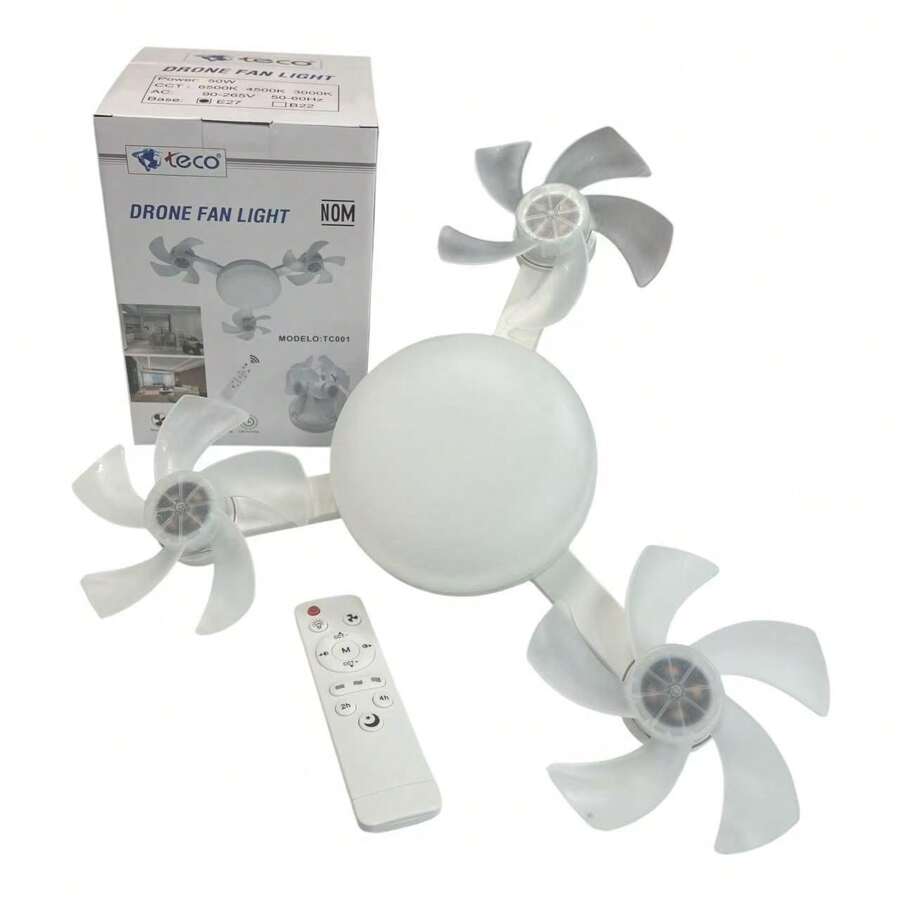 Ventilador-Lampara LED - Blanco - Ver 1