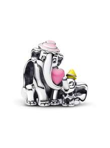 Talisman de plata de ley 925 chapado en oro rosa con diseño fijo de flor de ciruelo y animal de dibujos animados, adecuado para pulseras DIY, regalo de moda y elegante para el cumpleaños de la mujer