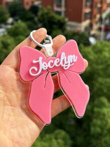 Etiqueta con lazo para mochila de niñas, colgante con nombre, etiquetas para mochila, llavero para niñas, etiqueta para bolsa, etiqueta con nombre para niñas, regalo para niñas, regalos a juego para volver a la escuela
