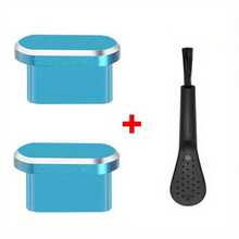 Type-C Charging Port Dust Plug Protective C-Shaped Charging Port Cover With Cleaning Brush - Suitable For IPhone 15 16 17 Series