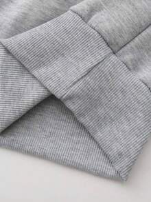 男士保暖内衬卫衣，户外休闲运动防风保暖套头连帽衫，适合秋冬季滑雪 - 灰色 - 查看 6