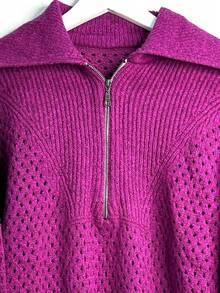 Blusa Tricô Fio Londres Ziper Moda Premium Raffa Tricot