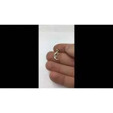 Solid Gold Dainty Moon With Star Pendant Pendent Polish Finished In 10k Or 14k - 14K - View 2