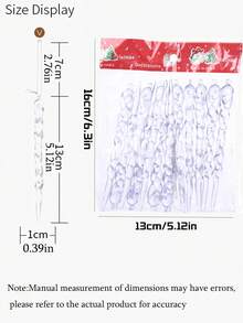 1件圣诞装饰透明冰棒挂件，水晶雪花亚克力吊坠，适用于圣诞树，适合装饰圣诞树、冬季、新年派对、家居及房间装饰，圣诞装饰品，圣诞礼物，圣诞装饰 - 透明冰條 - 查看 12