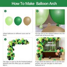 118pcs/Set Miner Themed Handmade Balloon Garland Arch Kit, Green, Brown, Miner Print & Other Latex Balloons, Suitable For Birthday Party, Cartoon/Pixel Video Game Party Decorations