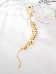 1 Pc Fashionable & Versatile Simple Elegant Tassel Bells Anklet For Women - Yellow Gold - View 5