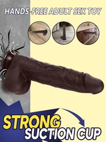 1pc 9 Inch Liquid Silicone Insertion Sex Toy Vibrator Huge Realistic Liquid Silicone Dildo, 10 Shocks 10 Thrust & Heat & Rotate Wireless Remote Control USB Magnetic Charging, Ultra Realistic Sex Machine For Women & Same-Sex Use