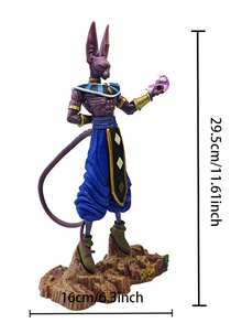 bandai 1 pieza Figura de anime Z Beerus Dios Destructor Figura de acción coleccionable - Morado - Ver 3