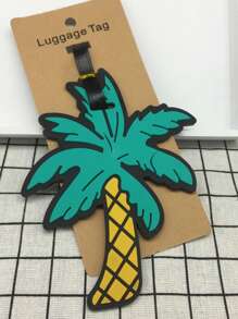 1pc Outdoor Travel Luggage Tag Accessory, PVC Soft Rubber Material, Beach Series, Luggage Tag, Plane Boarding Pass Bag, Bus Card Holder, Back To School Supplies Travel Essentials Travel Accessories Vacation Summer Holiday Women Mini Travel Products